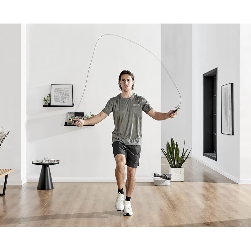 Cuerda para Saltar GRIT, Resistente, Ajustable, Ligera y Rotativa, Incluye