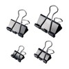 Double Clips, 4 Sizes 15mm, 19mm, 25mm, 32mm, Metal, Black,