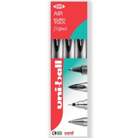 uni-ball Gel Impact Broad - UM-153S Rollerball Pens - 1.0mm Nib Tip - In Gift Box (Pack of 3, Red)