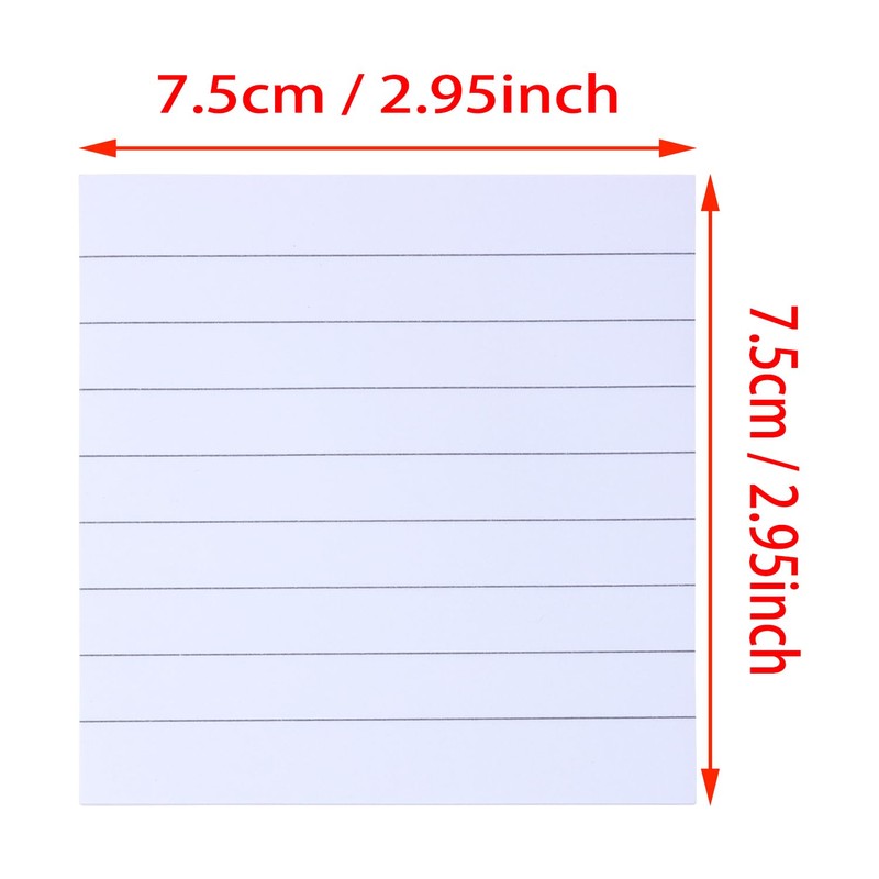 Mini Skater 2 Pack Sticky Notes with Line 7.5x7.5cm Self-Stick