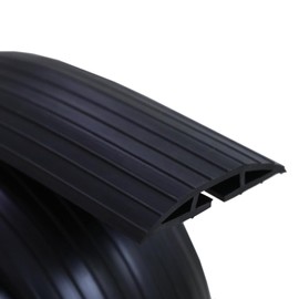 10ft Floor Cable Cover Heavy Duty PVC Cord Cover Wire Cover to Prevent Trip Hazard for Home Office or Outdoor(10ft, Black)