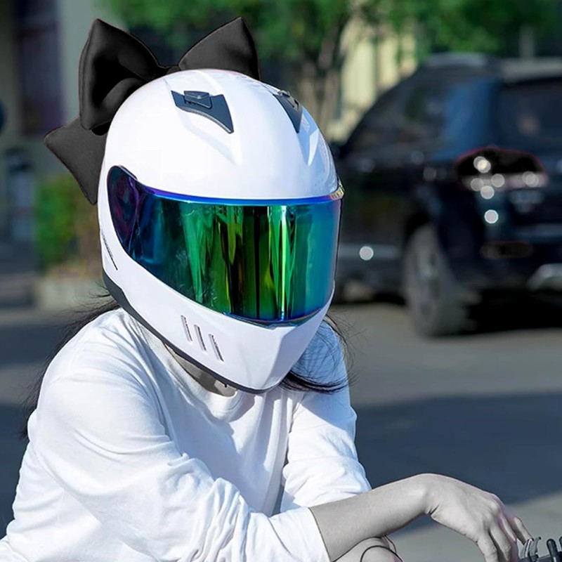 Downhill 1 PC Motorcycle Bow Helmet, Cute Bow Detachable Helmet