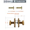 SORWDUERM 1 Pack Antique Brass Door Knobs Interior Privacy Door