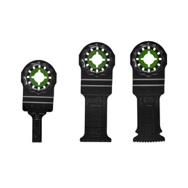 FLEX 3-Piece Oscillating Tool Plunge Cut Set, Cuts Wood, Wood with Nails, Metal, Drywall, PVC - FAM40101-3