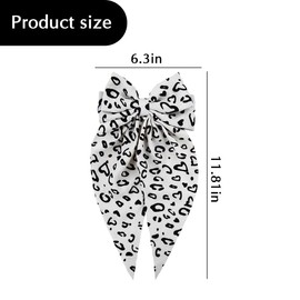 Leopard Print Hair Bow for Women Girls Cheetah Bow Hair Accessories for Girls Teenagers