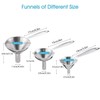 Taicols Stainless Steel Kitchen Funnel Set, 3 Pcs Mini Metal