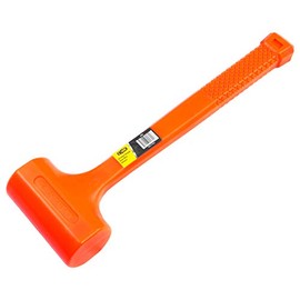 Stark USA 2-Pounds Dead Blow Hammer, 2 lbs Pound Grip Mallet Hammer Handle Spark Rebound Resistant Head, Orange
