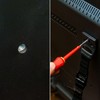 1 Set Black TV Tilt Lock Screw On TV Shelf