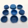 Rubber Blanking Plugs Closed Steel Pipe Panel Blue Flush Mount