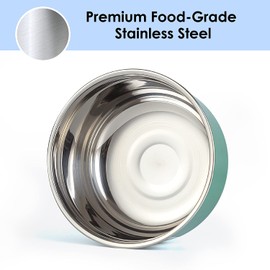 Lille Home Premium Stainless Steel Food Containers/Bento Lunch Box, Anti-Slip Exterior, Set of Three (14OZ, 25OZ, 41OZ), Leakproof, BPA-Free, Steel Snack Containers, Stainless Steel Lunch Box