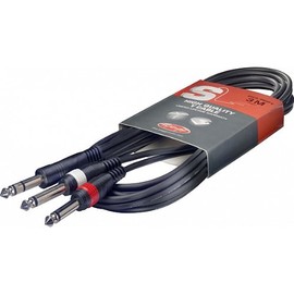 Stagg SYC6/PS2P E 6 m 2 x Jack Mono/1 x Stereo Y Splitter Cable