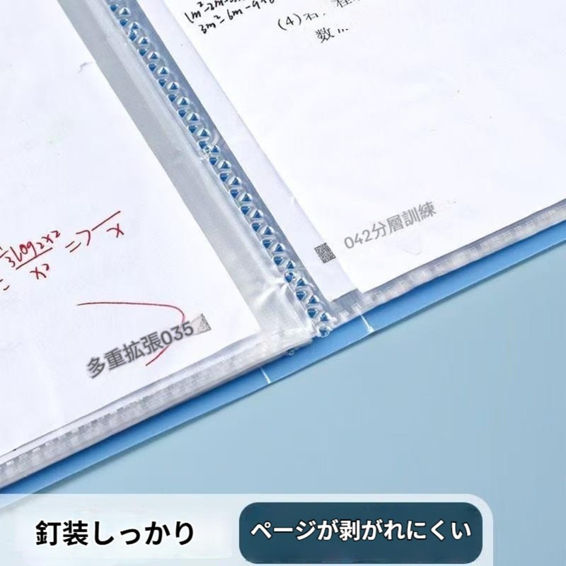 [LUCKADD] A4 File Clear Book Clear Pockets 10/20/30/40/60/80/100 Sheets Fixed