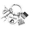 Engineer Keychain Architectural Engineer Design Engineering Graduation Computer Laptop Ruler