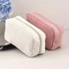 Corduroy Makeup Organizer, Cosmetic Travel Toiletry Set (2 Pieces in