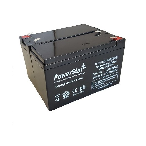 POWERSTAR® Replacement 12V 9AH SLA Battery for Razor e200 / e200s / e225 / e300 / e300s / e325-2PK