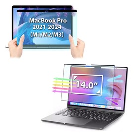 AJPARTS UK 14 Inch UV Blocker Eye Protective Screen Film for Mac book Pro 14 in 2021 M1 Pro/ M1 Max A2442, Laptop Screen Protector Filter Anti UV&Anti-Blue Light&Anti-Glare(16:10)