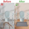 Bedside Commodes Mat, Bedside Toilet Floor Mat with Raised Edge