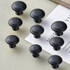 24Pcs Black Cabinet Knobs, BetterJonny 30mm Round Kitchen Drawer Knobs