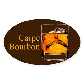 CafePress Carpe Bourbon Oval Car Bumper Sticker