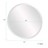 Howard Elliott Frameless Hanging Wall Mirror, Round Small (12 Inch),