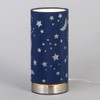 LITECRAFT Glow Moon & Stars Table Lamp with Blue Cylinder
