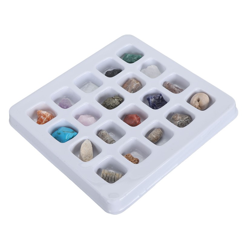 20pcs Rock Stone Colletction Kit for Boys Girls Exquisite Science