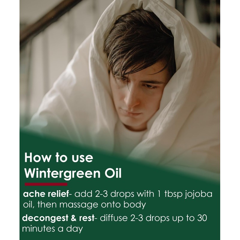 Wintergreen 100% Pure & Natural Essential Oil - 4oz -