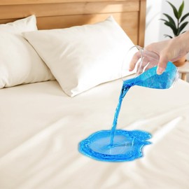 Hitime 100% Waterproof Mattress Protector Twin Size,Machine WashTerry Mattress Cover, Fitted Style with Deep Pockets(Beige)