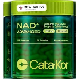 NAD suplemento 60 Cápsulas 500 mg de Nad Resveratrol para Energía y Vitalidad
