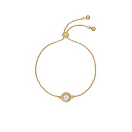 Ted Baker Soleta Solitaire Sparkle Crystal Adjustable Bracelet For Women (Gold Tone/Crystal)