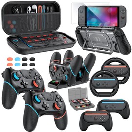 Switch 2 Controller Accessories Bundle (Black+Black)