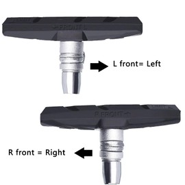 2 Pairs Bicycle V-Brake Block, V-Brake Pads Replacement, V-Brake Pads, V-Brake Pads, V-Brake Pads, V-Brake Pads, V-Brake Pads, with Nuts, for Mountain Bike