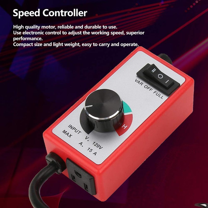 Speed Controller,Jarchii Variable Rate Governor, 120V Electric Motor Rheostat Router