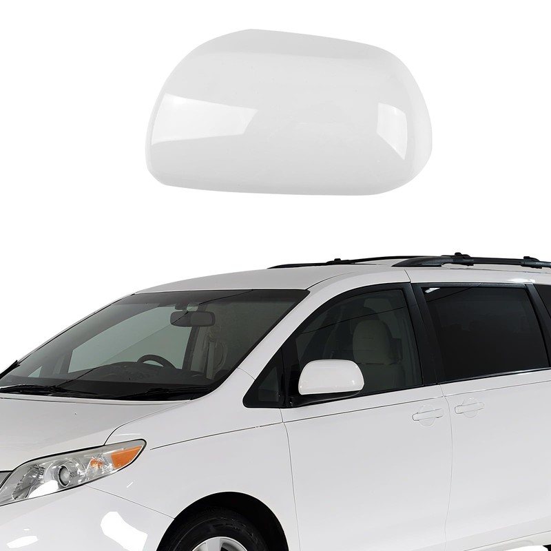 White Left Driver Side Replacement Mirror Cover Caps for 2011-2019
