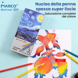 MARCO Colouring Pencils for Children - 48 Oil-Coloured Pencils, Wooden Pencils, Ideal for Children and Adults, Starry Night Theme, Gift for Painters Lovers-7100 por