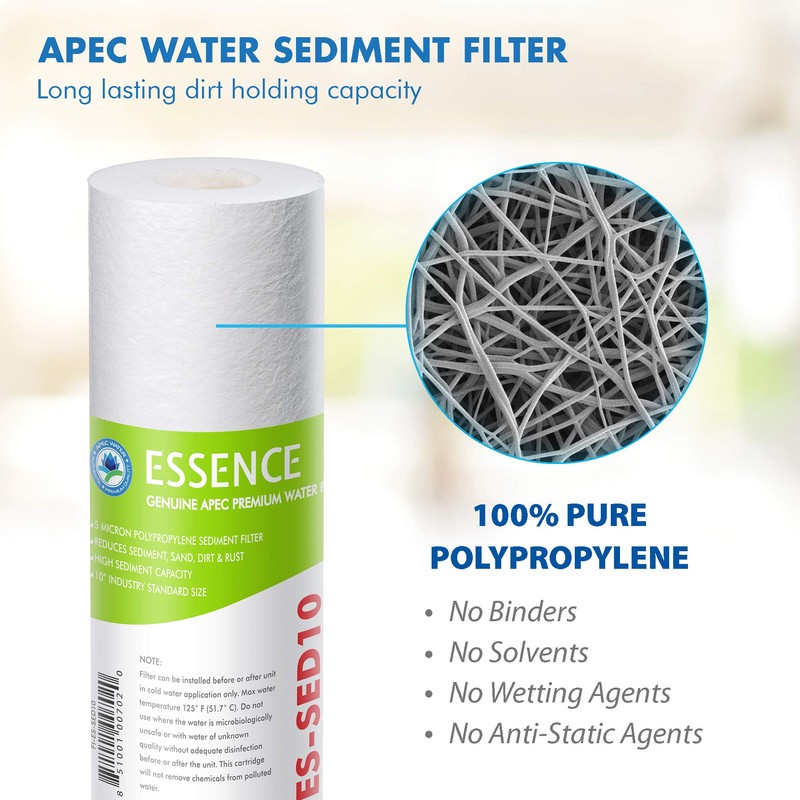 APEC 5 Micron 10” x 2.5” Sediment Water Filter For