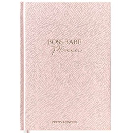 Boss Babe Planner (English) | Daily Planner & Organiser | Achieve your wildest dreams | Focus, Motivation & Life Hacks | Vegan Leather, A5, undated (blush)