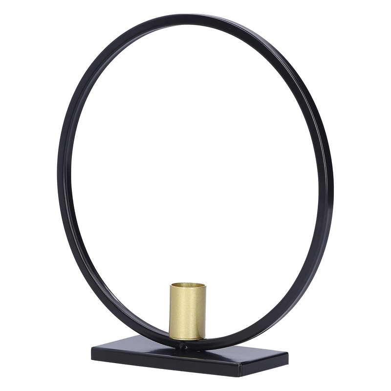 Simple Round Candle Holder Wrought Iron Home Candlestick for Dinner