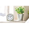 Seiko Clock Alarm Clock, Table Clock, Analog, Light Gold Pearl,