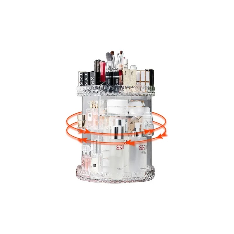 Organizador De Maquillaje Almacenamiento Con Rotación De 360