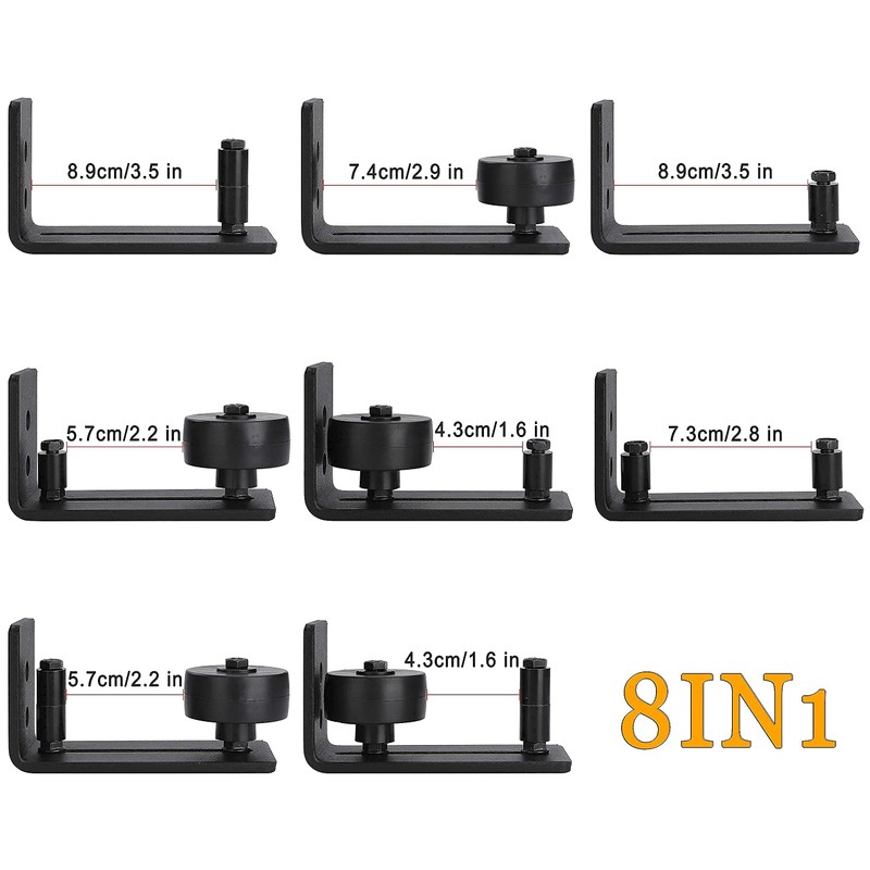 Floor Guide Barn Door Sliding Door System Track Rail 8-in-1