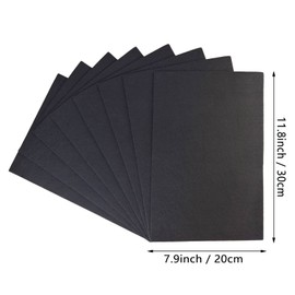 Jtnohx Stiff Felt, 2mm Thick Felt Sheets for Crafts, 8"x12" Hard Felt Fabric Squares 8Pcs for DIY Projects (Black)