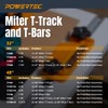 POWERTEC 48" Miter Bar for Table Saw, Crosscut Sled, Router