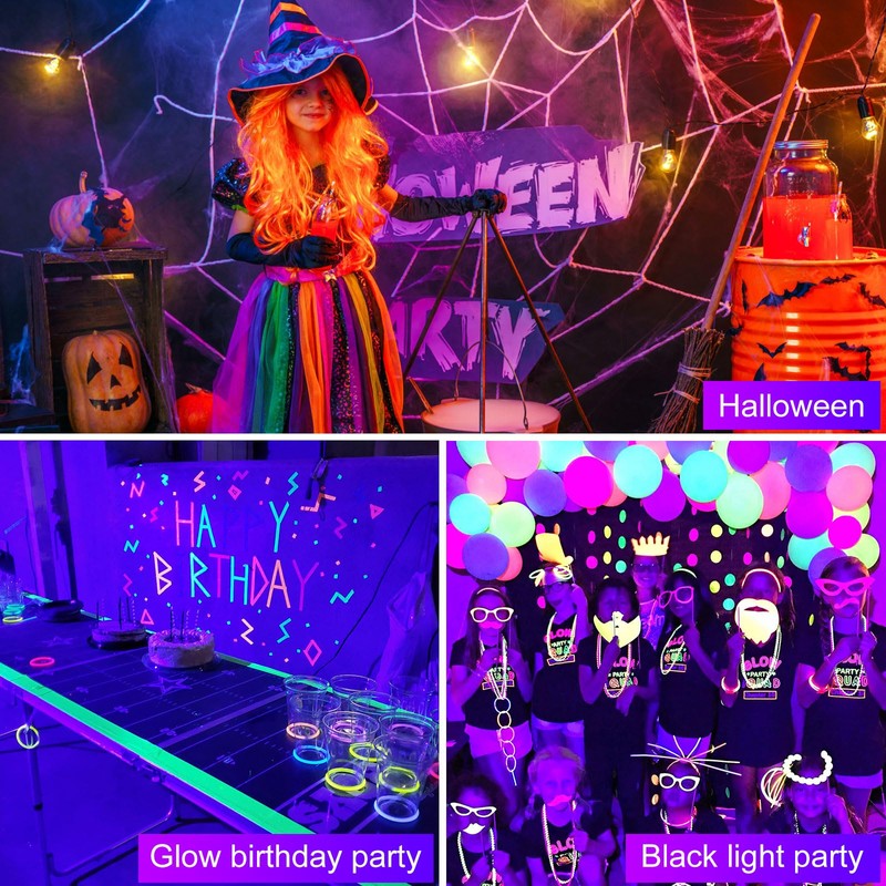 DJPTYGCK 2 in 1 Glow Party Black Light Disco Ball