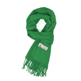 Glory Max Unisex Plain Solid Color Winter Scarf Cashmere Feel Soft Classic 72"x12" (Green)