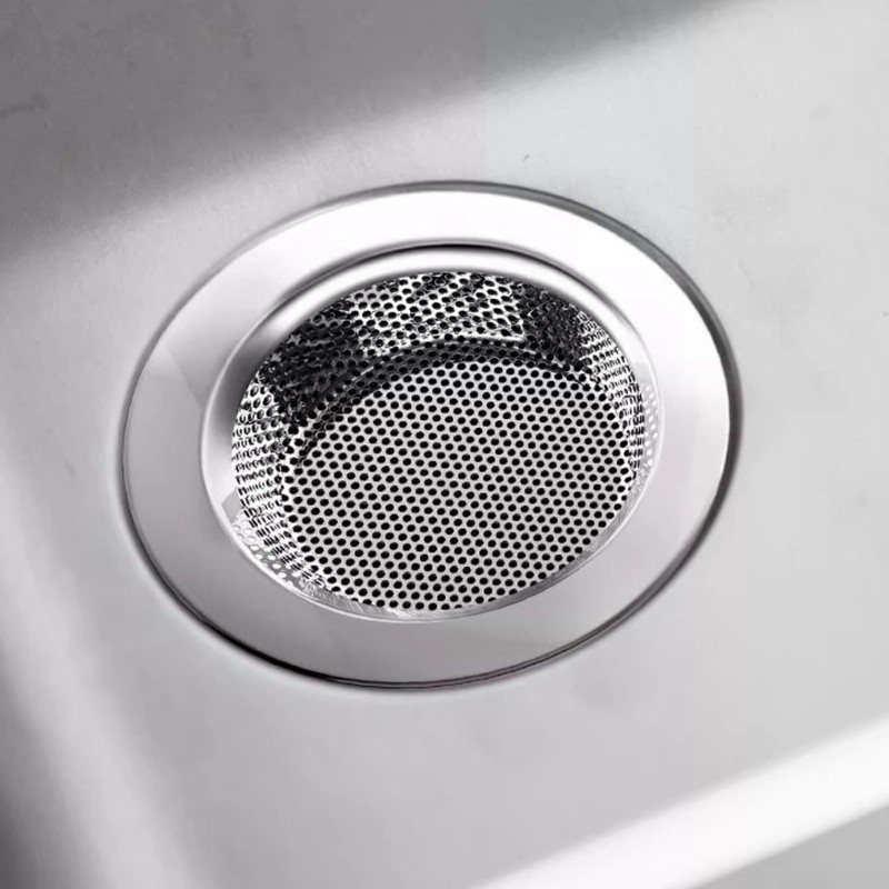 Kitchen Sink Strainer, Stainless Steel Sink Drain Strainer, Dishwasher Safe（External