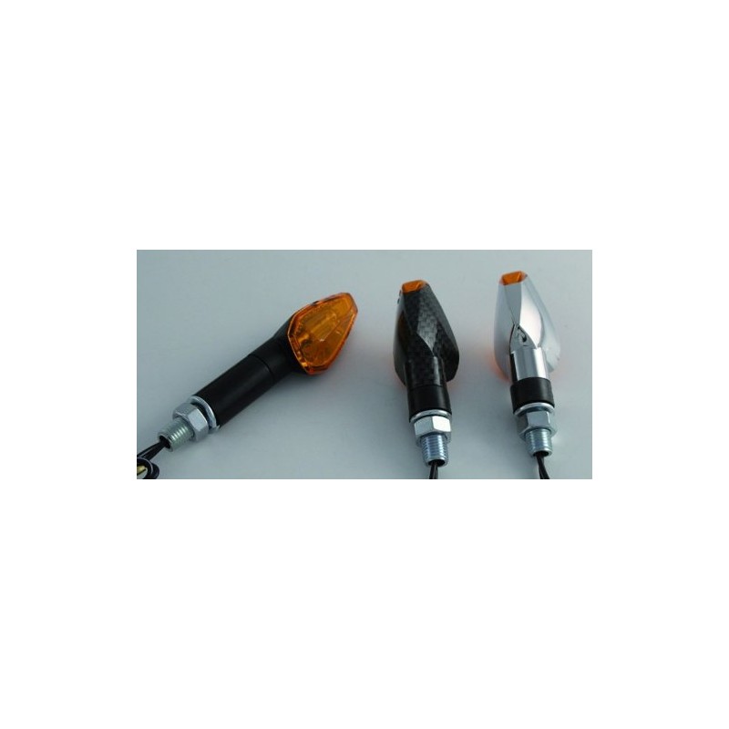 winker PEAK, black, amber,short stem, E-mark, pair