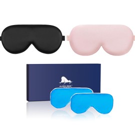 Alaska Bear Cooling Gel Eye Mask Set - Weighted Sleep Mask & Eye Shades