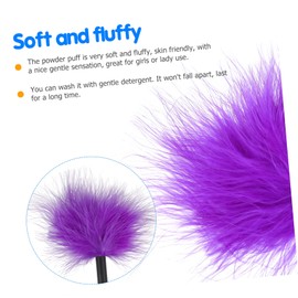 BIUDECO 2pcs Fluffy Facial Powder Puff Soft Makeup Applicators for Loose Body Powder Comfortable Skin-Friendly for Home Use