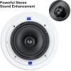Herdio 6.5" Home Bluetooth Ceiling Speakers 320W 2-Way Flush Mount